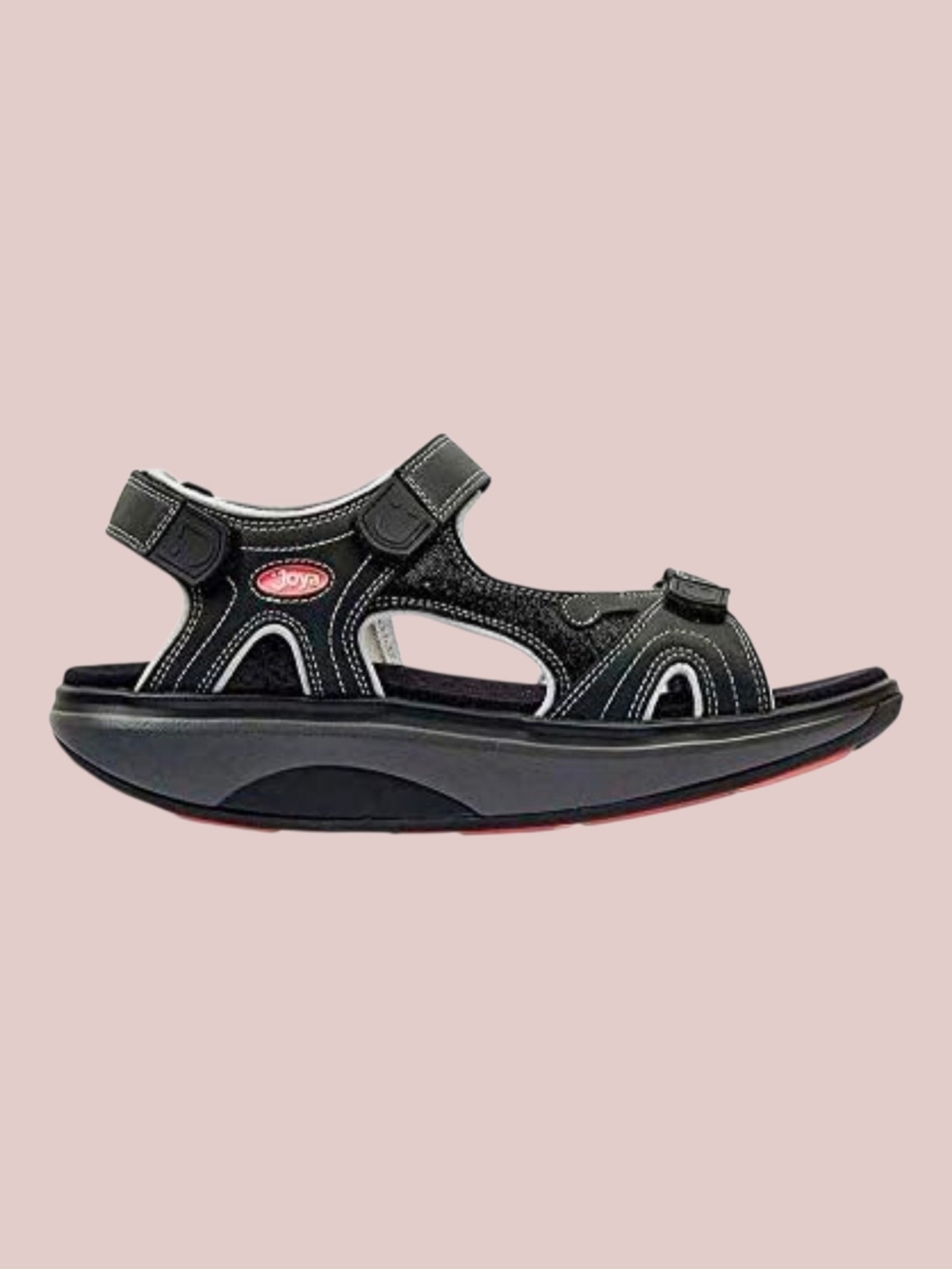 Joya Women's Black Stride Comfort Sandals